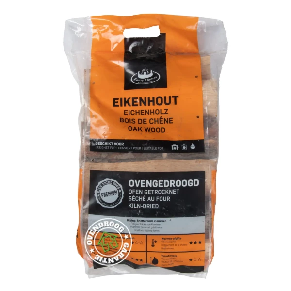 Eiken brandhout – 72 zakken van 8 kg