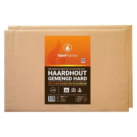 30 dozen Giant Flames haardhout gemengd hard eiken / haagbeuk mix FSC