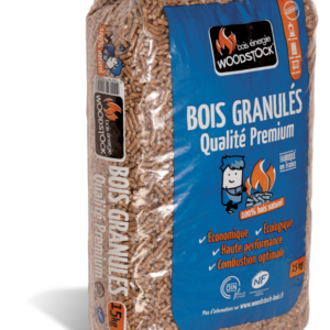 Granulés de bois Woodstock – 1 palette de 78 sacs de 15 kg