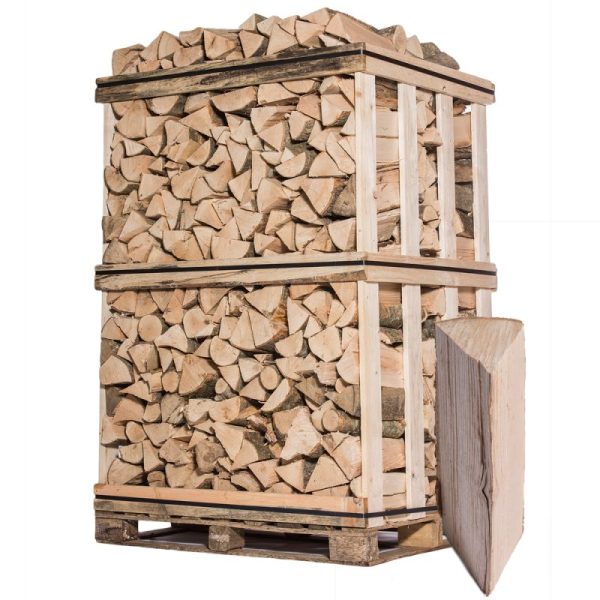 Palette 2 m³ – bois de chauffage 33 cm (mélange d’essences) – 3 stères
