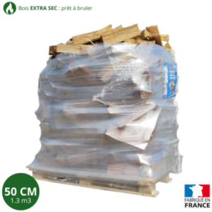 Bois de chauffage - 50 cm - ballot sur palette - 1.3 m3 - Extra Sec