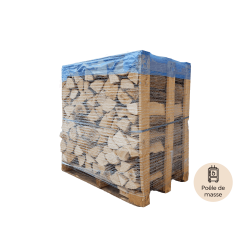 Bois Nature – Bois Poêle de Masse 1 Stère Sec – Mix Feuillus Résineux Opti-Masse Bûches 33cm